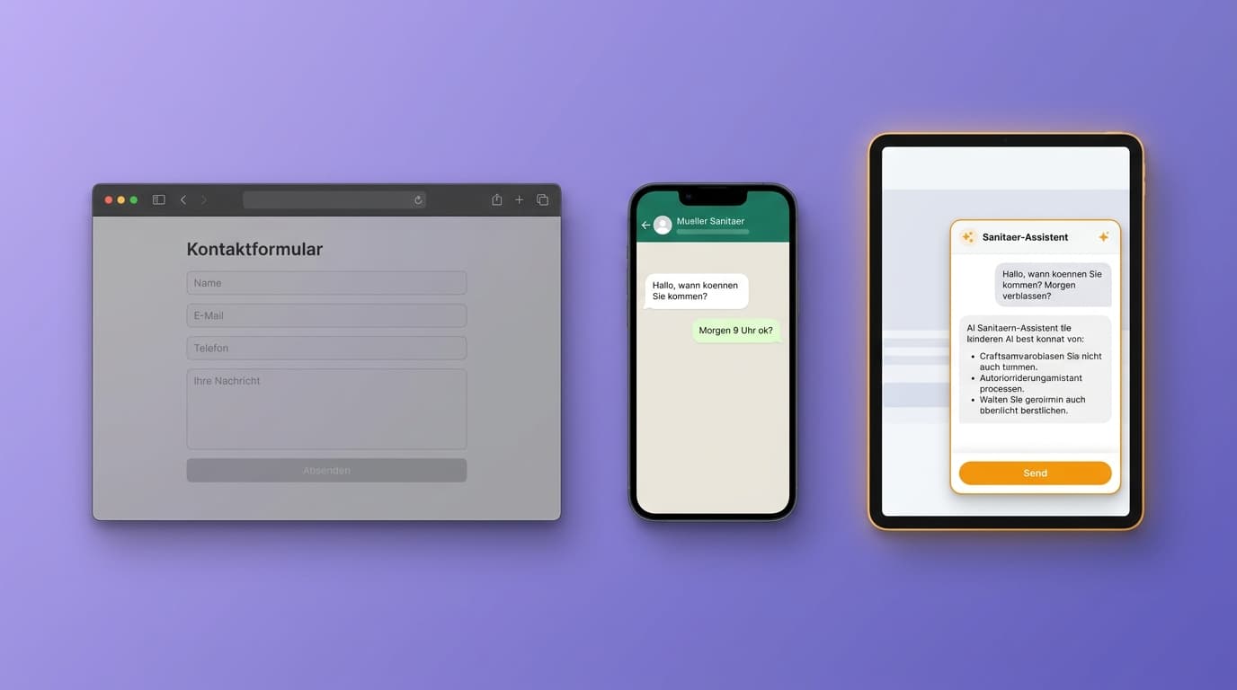 WhatsApp, Chat-Widget oder Kontaktformular? Der ehrliche Vergleich